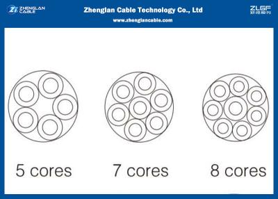 China Copper Multi / 5 Cores Control Cable / Armoured Cable IEC 60502 Standard PVC / XLPE Insulated for sale