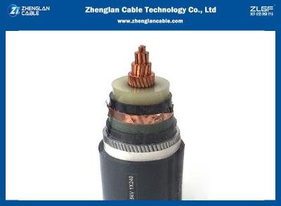 China IEC Standard 8.7 - 15KV Medium Voltage Underground Cable With Ink Printing Cable Mark for sale