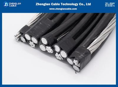China Low Tension Overhead Insulated Cable , AL/XLPE Overhead Bundled Cable 0.6/1kv 4 core 25sqmm for sale