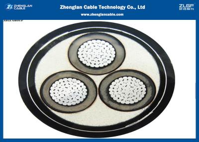 China Cable de transmisión acorazado subterráneo, cable de transmisión de aluminio del milivoltio del cable de la base de AL/XLPE/PVC/STA/PVC 12/20kV 3 en venta