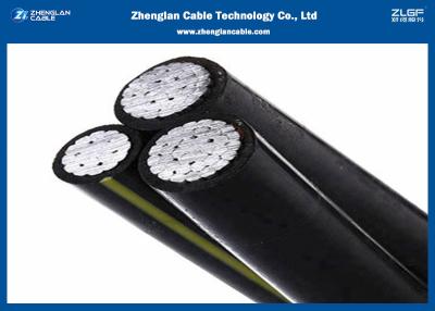 China Neutral Supported LV MV Overhead Insulated Cable / Service Drop Cable Duplex Service Drop Cable for sale