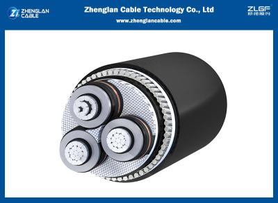 China MV 33KV AL XLPE SWA PE 3x300SQMM Steel Wire Armoured Power Cable for sale
