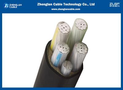 中国 0.6/1kv LVの送電線のアルミニウム ケーブルのUnarmoredケーブルXlpeは4x35+1x16mm2を絶縁した 販売のため