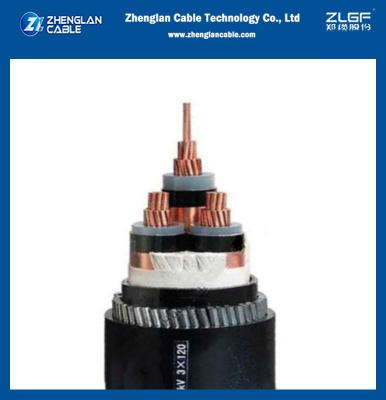 China 3x120mm2 MV Armored PVC Jacket Power Cables IEC 60502 Copper Conductor for sale