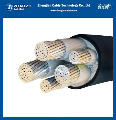 China 1kv AL XLPE PVC Power Cable Low Voltage Power Cable 3+2 Core BS8573 for sale