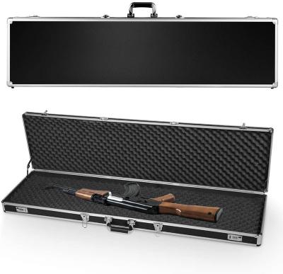 China Hard Aluminum Gun Case Long Waterproof Carrying Case Lockable And Thick Foam for sale