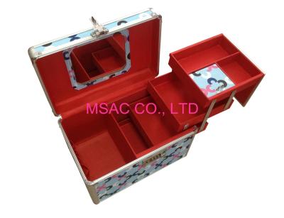 China Small Aluminum Hair Dressing Cases, Light weight Disney Beauty Cases, PVC Beauty Box for sale