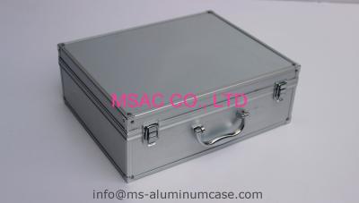 China Silver Diamond Aluminum Briefcase Tool Box , Light Weight Lockable Aluminium Case for sale