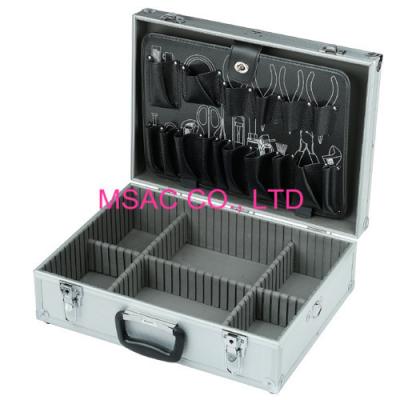 China Cajas de herramientas de aluminio con la cartera de aluminio durable de la herramienta de los divisores en venta