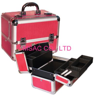 China Professional Aluminum Pro Makeup Case PVC Lining 360 * 220 * 240mm Easy Cleaning for sale