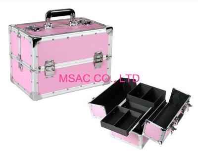 China Bordes de aluminio de plata L 260 X W 150 X H 160m m del caso de aluminio rosado de la belleza en venta