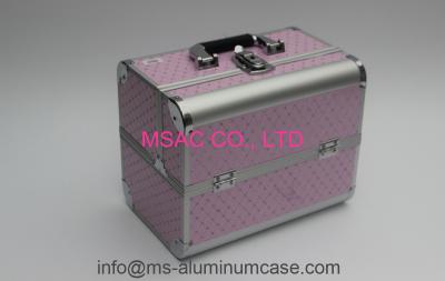 China Big Space Aluminium Lockable Vanity Case , Makeup Travel Box Wear Resistant for sale
