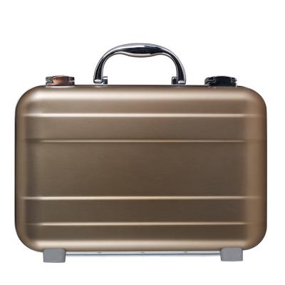 China Rose Golden Aluminium Attache Case , Portable Small Aluminum Briefcase for sale
