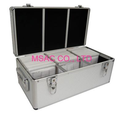 中国 300 / 500アルミニウムCD貯蔵の箱、輸送のために容易なアルミニウムCD収納箱。 販売のため