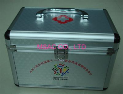 China Easy Carry Aluminium First Aid Box / Aluminum Doctor Cases Size L240 X W135 X H150mm for sale