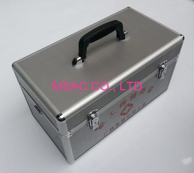China Professional Aluminium First Aid Box 3MM MDF With Silver Diamond ABS Panel for sale