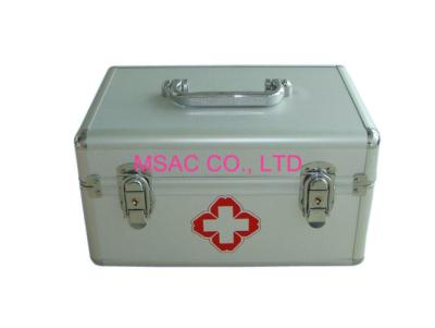 China Emergency Medical Metal First Aid Box , Aluminum Medical Case With Two Locks for sale