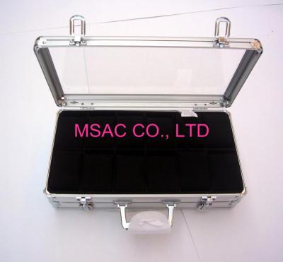 China 12 pcs Acrylic Aluminum Watch Carrying Cases for 12 pcs watches for sale