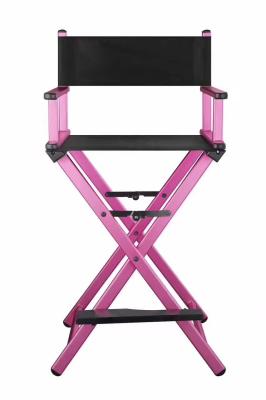 China Aluminum Professional Makeup Chair For Salon Light Weight Pink Color for sale