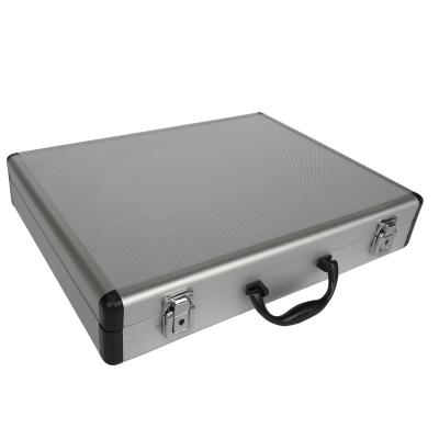 China Aluminum Document Case Small Size 360X220X80mm In Silver Aluminum Business Case For Men for sale