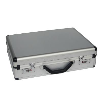 China Caja de aluminio estándar del ordenador portátil con la caja de la esquina negra del negocio de aluminio de la cartera del bolsillo del documento en venta