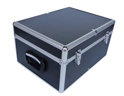 China Black Aluminum DVD Storage Case Alu Storage Box For 1000 CDs With Removable Divider for sale