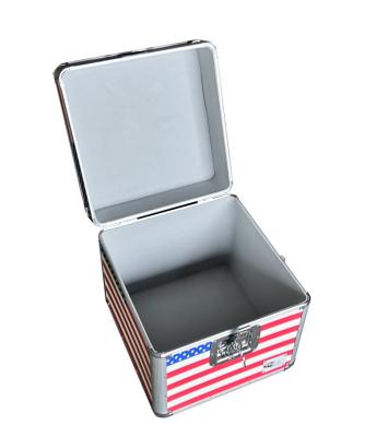 China America Flag DVD Storage Case 7'' Alu Storage Box For CDS USA Flag Aluminum Case for sale