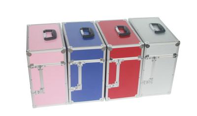 China Ficha individual de alumínio cor-de-rosa LP do armazenamento 50 interiores vazios do caso para acessórios de DVD/CD à venda