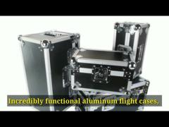 Black Carry On Flight Case Fireproof 6mm Panel EVA Foam Inner