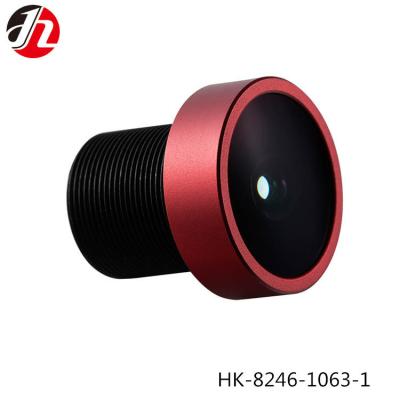 China Black Red F1.8 CS Mount Camera Lens , M12x0.5 CS Mount Wide Angle Lens for sale