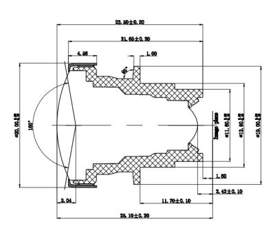 Cina obiettivo dell'automobile di 1.2mm di 1/3.7