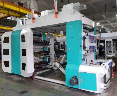 China A máquina imprimindo Flexographic de filme plástico do tubo com dobro desenrola e rebobinação dobro à venda