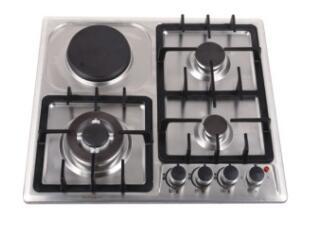 China Kitchen Gas And Electric Hob , Gas Induction Hob Surface Brushed Treatment for sale