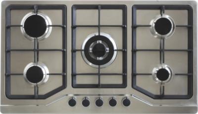 China Super Flame Home Gas Stove , Five Burner Gas Cooker AC / Battery Ignition Type for sale