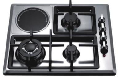 China Four Burners Gas And Electric Hob Battery / Electric Ignition Stainless Steel Material for sale