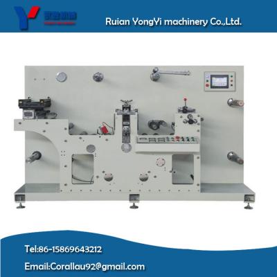 China adhesive label semi-rotary die cutter with varnishing/flexo printing unit for sale