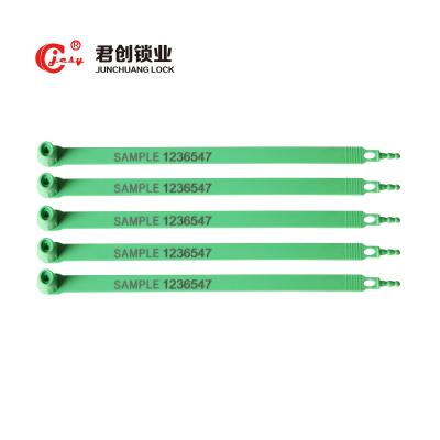 China JCPS402 Plastic beveiligingszegel cirkelbanden vrachtzegel rood wit groen Te koop