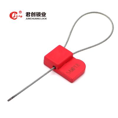 Chine JCCS206 sécurité en acier tamper évident câble joint porte de camion joint avec le logo de l'entreprise et le numéro tamper évident câble joint à vendre