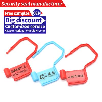 China Tamper Evident Plastic Padlock Security Seal For Cargo Container JCPL001 for sale