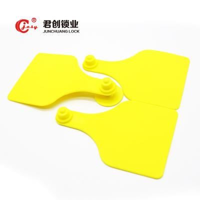 China JCET006 vetinary ear tag for cattle serial number rfid tpu material animal ear tag marking ear tag for sale