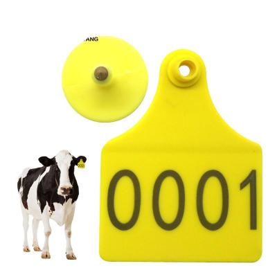 China JCET015 custom white cow ear tag blank cattle pig ears tags for sale