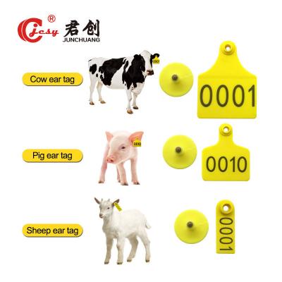 China Digital Animal Ear Tag JCET014 Farm Management Cattle Ear Tag Tools for sale