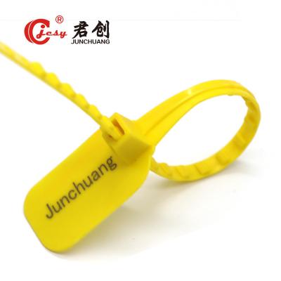 China JCPS119  Adjustable length safety indicative plastic pull tight seals with logo Te koop