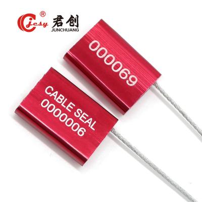 China JCCS004 steel security cable wire seals numbered small cable seal for connectors en venta