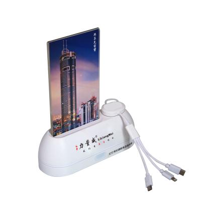 China Quick Charge Support Trending Products Menu Advertising Table Power Bank Station for sale