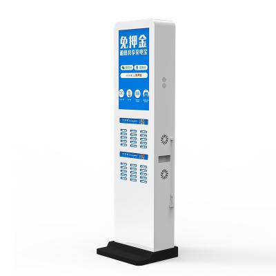 China Indoor Sharing Power Bank Rental Station With 27 Inch LCD Advertising Screen , Shared Power Banks For Rental 5000 mAh External Battery for sale