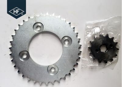 China POP100 Motorcycle Chain And Sprocket Sets 428 106L Sandblasting Natural Color for sale