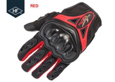 China Riding Aftermarket Motorcycle Accessories Red Blue Touch Finger Full Finger Motorcycle Gloves for sale