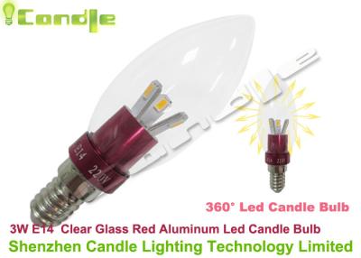 China Integrated Cold Forging Of Radiator 360 Led Bulb Red Point Shaped Candle for sale