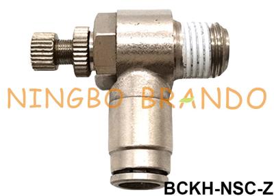 China Brass Push In Pneumatic Air Flow Speed Control Valve Fitting M5 M6 1/8′′ 1/4′′ 3/8′′ 1/2′′ for sale